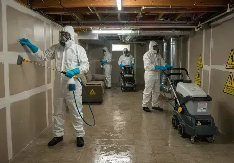 Basement Moisture Removal and Structural Drying process in Douglass Hills, KY